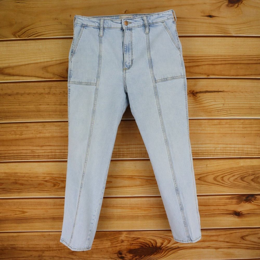 Universal Thread Jeans High Rise Slim Fit Straight Leg Womens 8 Blue‎ Light Wash